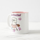 Tasse 2 Couleurs Personnalisation de Little Miss Chef (Devant gauche)