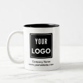 Tasse 2 Couleurs Personnalisation de votre entreprise de logo (Gauche)