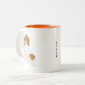 Tasse 2 Couleurs Personnalisé Blenheim Cavalier Spaniel (Devant gauche)