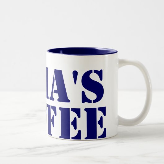 Tasse 2 Couleurs Personnalisé Bleu (Droit)