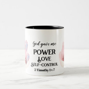 Tasse 2 Couleurs Personnalisé Dainty Rose florale Bible Verse Inspi