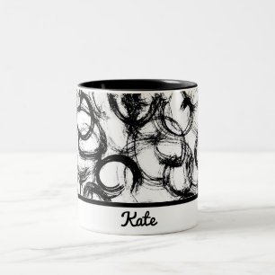 Tasse 2 Couleurs Personnalisé en noir et blanc