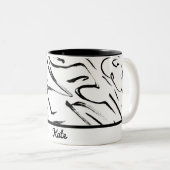 Tasse 2 Couleurs Personnalisé en noir et blanc (Devant droit)