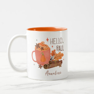 Tasse 2 Couleurs Personnalisé Hello Fall