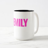 Tasse 2 Couleurs Personnalisé "I Am Emily" (Devant droit)