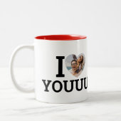 Tasse 2 Couleurs PERSONNALISÉ Je t'aime Ajouter N'importe quel nom  (Gauche)