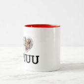 Tasse 2 Couleurs PERSONNALISÉ Je t'aime Ajouter N'importe quel nom  (Centre)