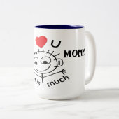 Tasse 2 Couleurs Personnalisé Je T'Aime Tant (Devant droit)