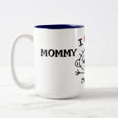 Tasse 2 Couleurs Personnalisé Je T'Aime Tant (Gauche)