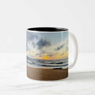 Tasse 2 Couleurs Personnalisé Minimaliste Moderne Chic Photo person