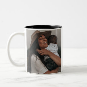 Tasse 2 Couleurs Personnalisé moderne double face deux photo pleine