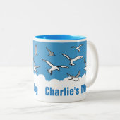 Tasse 2 Couleurs Personnalisé pour l'Oiseau (Devant droit)