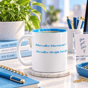 Tasse 2 Couleurs Personnalisé "Qui suis-je même ?" Drôle