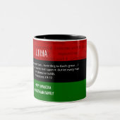 Tasse 2 Couleurs Personnalisé UJIMA Kwanzaa (Devant droit)
