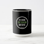 Tasse 2 Couleurs personnalisé, unique, élégant et minimaliste<br><div class="desc">Ce design est accessible à tous. N'hésitez pas à customiser le logo,  les images,  le texte et les couleurs selon vos préférences. Merci beaucoup.</div>