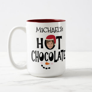 Tasse 2 Couleurs Personnalisé Visage et nom enfant Chocolat chaud N