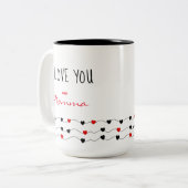 Tasse 2 Couleurs Personnaliser Citation des mères (Devant gauche)