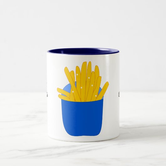 Tasse 2 Couleurs Personnaliser de ce graphique French Fries (Centre)