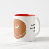 Tasse 2 Couleurs Personnaliser de cette image Bagel (Devant droit)