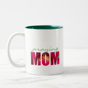 Tasse 2 Couleurs Personnaliser la note "Payer maman" Floral Christi