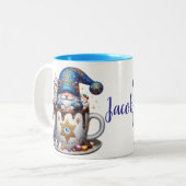 Tasse 2 Couleurs Personnaliser le cacao chaud (Devant gauche)