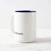 Tasse 2 Couleurs Personnaliser le nom (Devant gauche)