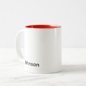 Tasse 2 Couleurs Personnaliser le nom (Devant gauche)