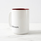 Tasse 2 Couleurs Personnaliser le nom (Devant gauche)