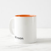 Tasse 2 Couleurs Personnaliser le nom (Devant gauche)