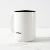 Tasse 2 Couleurs Personnaliser le nom (Devant gauche)