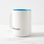 Tasse 2 Couleurs Personnaliser le nom (Devant gauche)