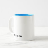 Tasse 2 Couleurs Personnaliser le nom (Devant gauche)