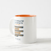 Tasse 2 Couleurs Personnaliser les effets secondaires de la chiropr (Devant gauche)