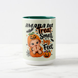 Tasse 2 Couleurs PersonnalisezTrait Odeur Mes Pieds Bébé, Hallowe
