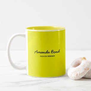 Tasse 2 Couleurs Personnalité minimaliste jaune ombre