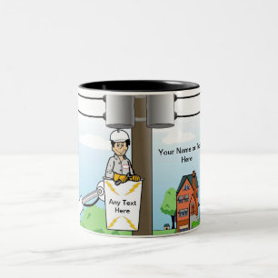 Tasse 2 Couleurs Personnalized Electric Lineman