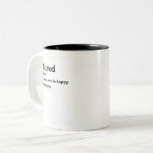 Tasse 2 Couleurs Personne de définition retraitée qui est heureuse  (Devant gauche)