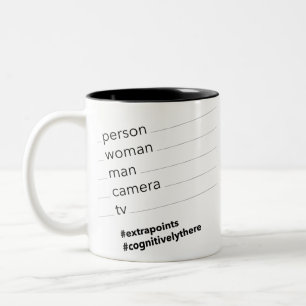 Tasse 2 Couleurs personne femme homme caméra tv