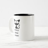 Tasse 2 Couleurs personne freak meowt (Devant gauche)