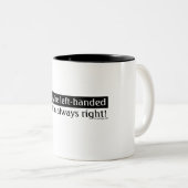 Tasse 2 Couleurs Personnes gauchères (Devant droit)