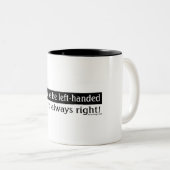 Tasse 2 Couleurs Personnes gauchères (Devant droit)