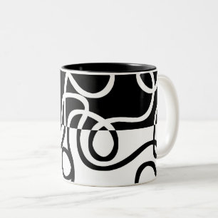 Tasse 2 Couleurs Persuasion linéaire I : Abstrait noir et blanc