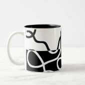 Tasse 2 Couleurs Persuasion linéaire II : noir et blanc Abstrait (Gauche)