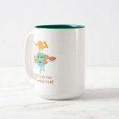 Tasse 2 Couleurs Pet de méthane de kangourou (Devant gauche)