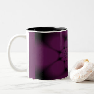Tasse 2 Couleurs Pétale de papillon noir pourpre