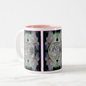 Tasse 2 Couleurs Pétales Fleurs Clematis Abstrait Ajouter Votre Pho (Devant gauche)