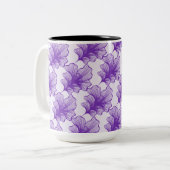 Tasse 2 Couleurs Pétales violets de charme (Devant gauche)