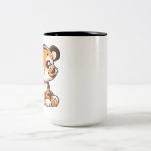 Tasse 2 Couleurs Petit bébé tigre assis (Centre)