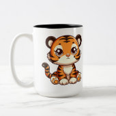 Tasse 2 Couleurs Petit bébé tigre assis (Gauche)