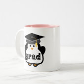 Tasse 2 Couleurs Petit cadeau d'obtention du diplôme de pingouin de (Devant gauche)
